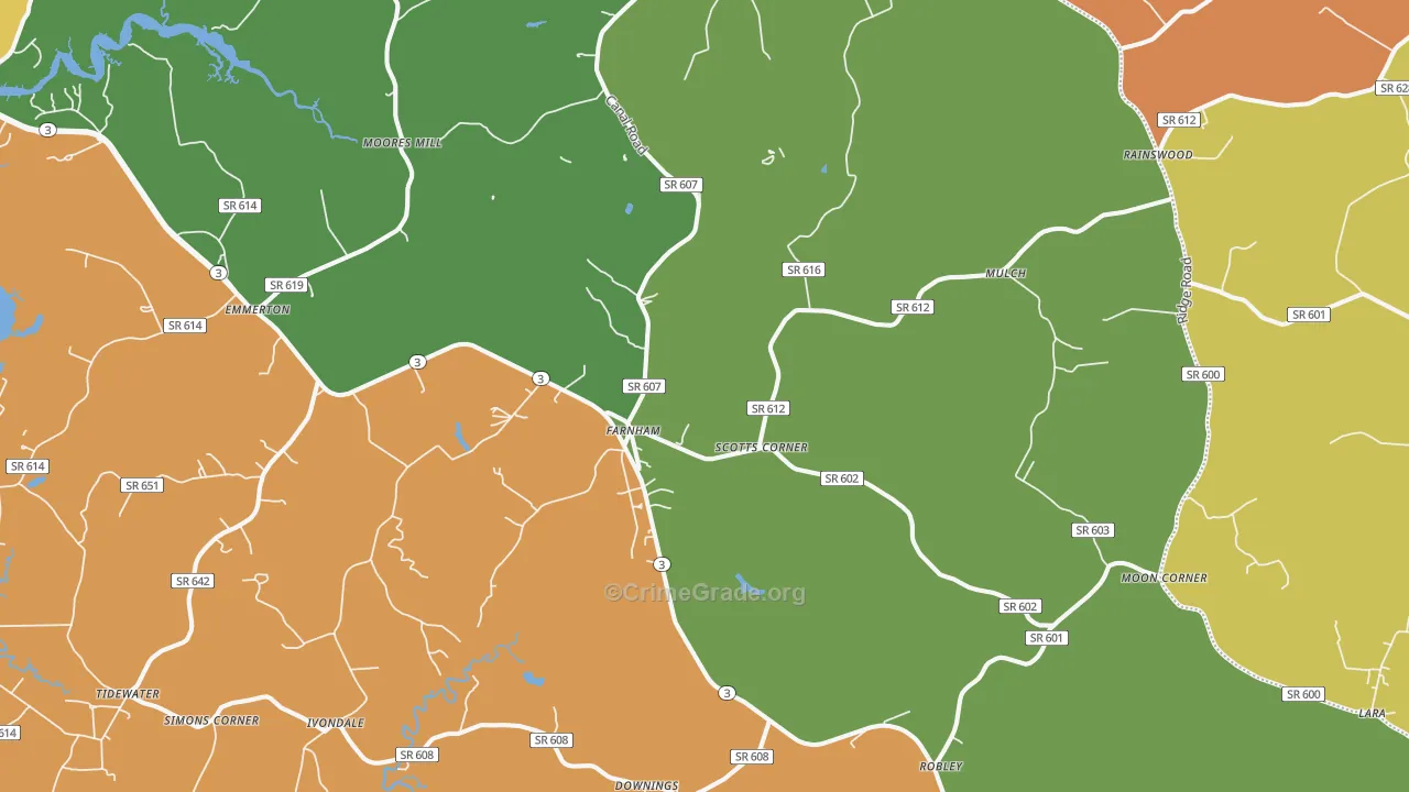 22460, VA Map of Theft Rates