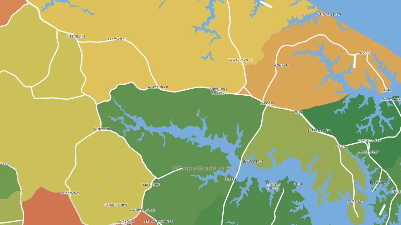 22473, VA Map of Theft Rates