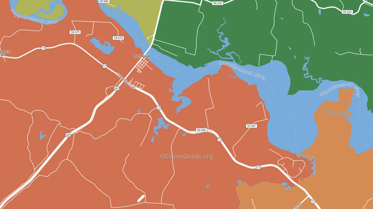 22535, VA Map of Theft Rates