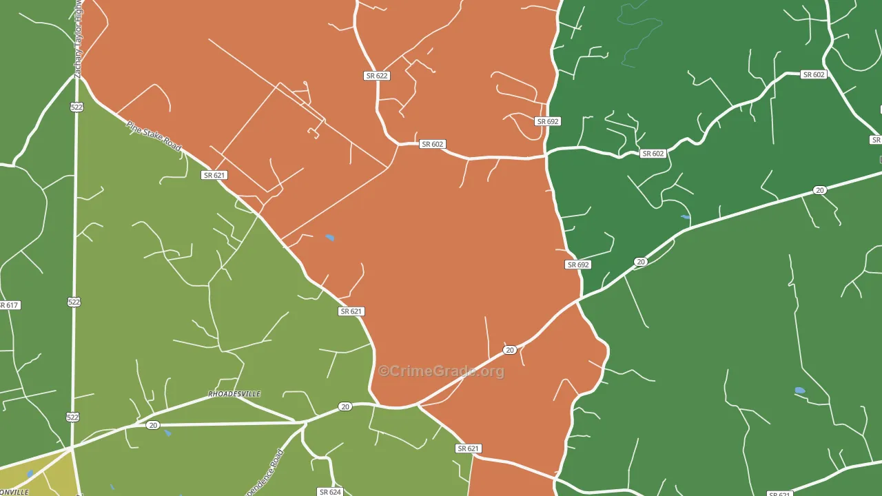 22542, VA Map of Theft Rates
