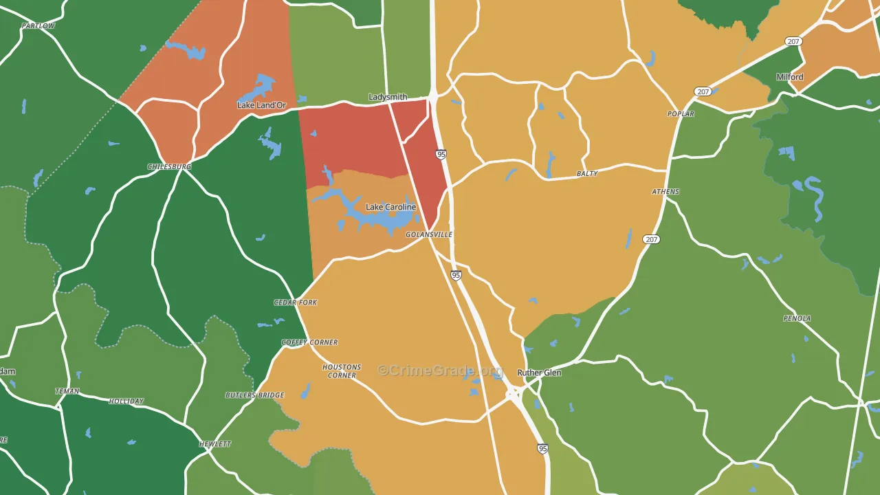 22546, VA Map of Theft Rates