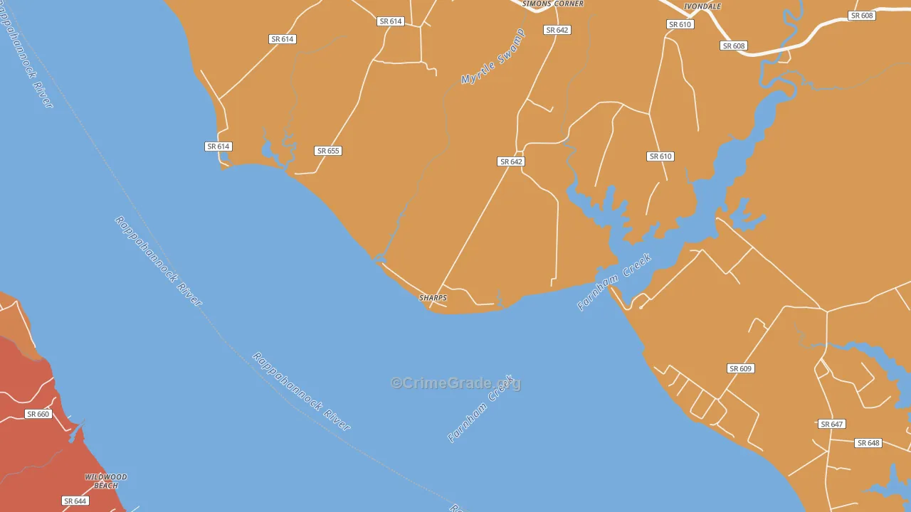 22548, VA Map of Theft Rates