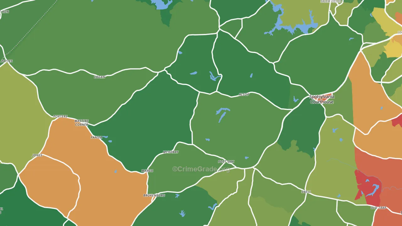 22551, VA Map of Theft Rates