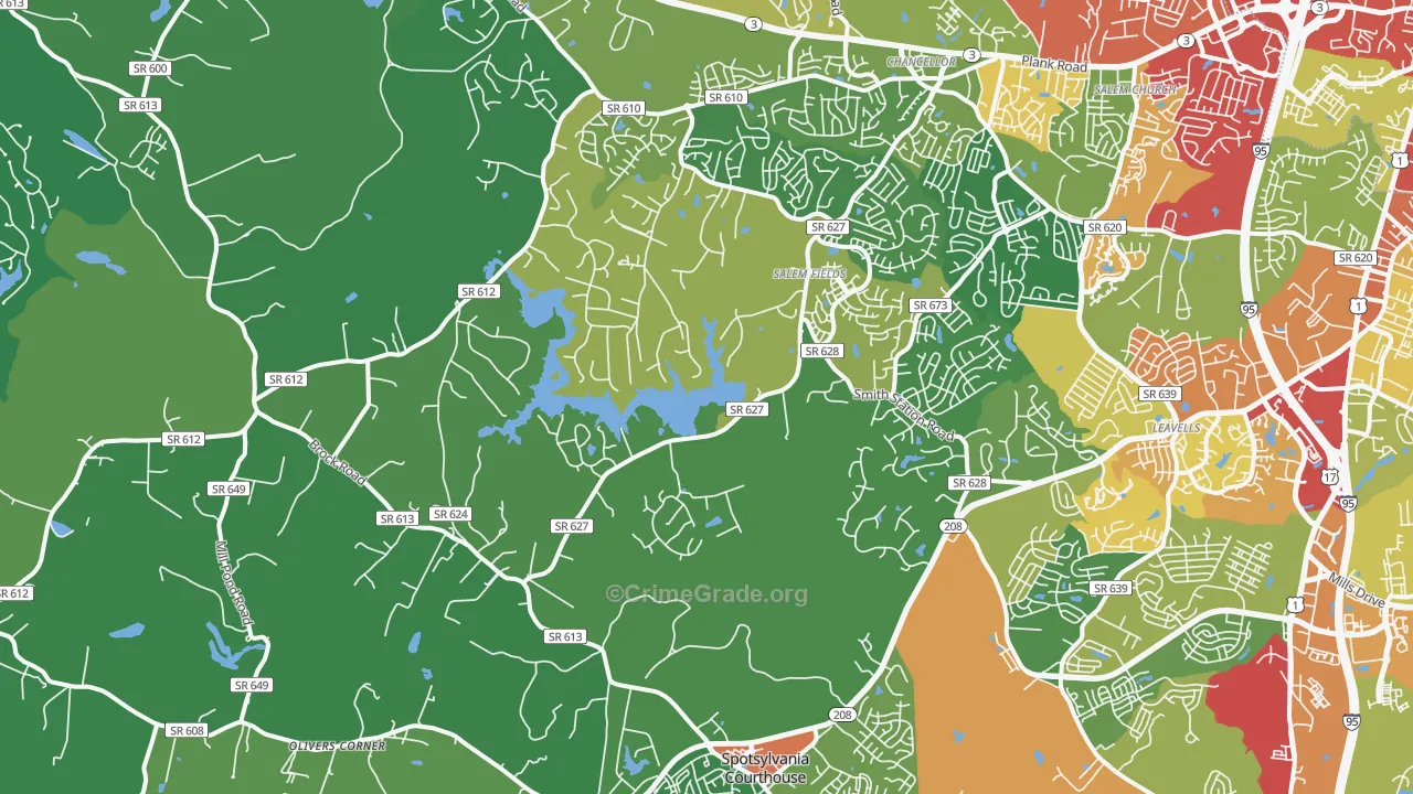 22553, VA Map of Theft Rates