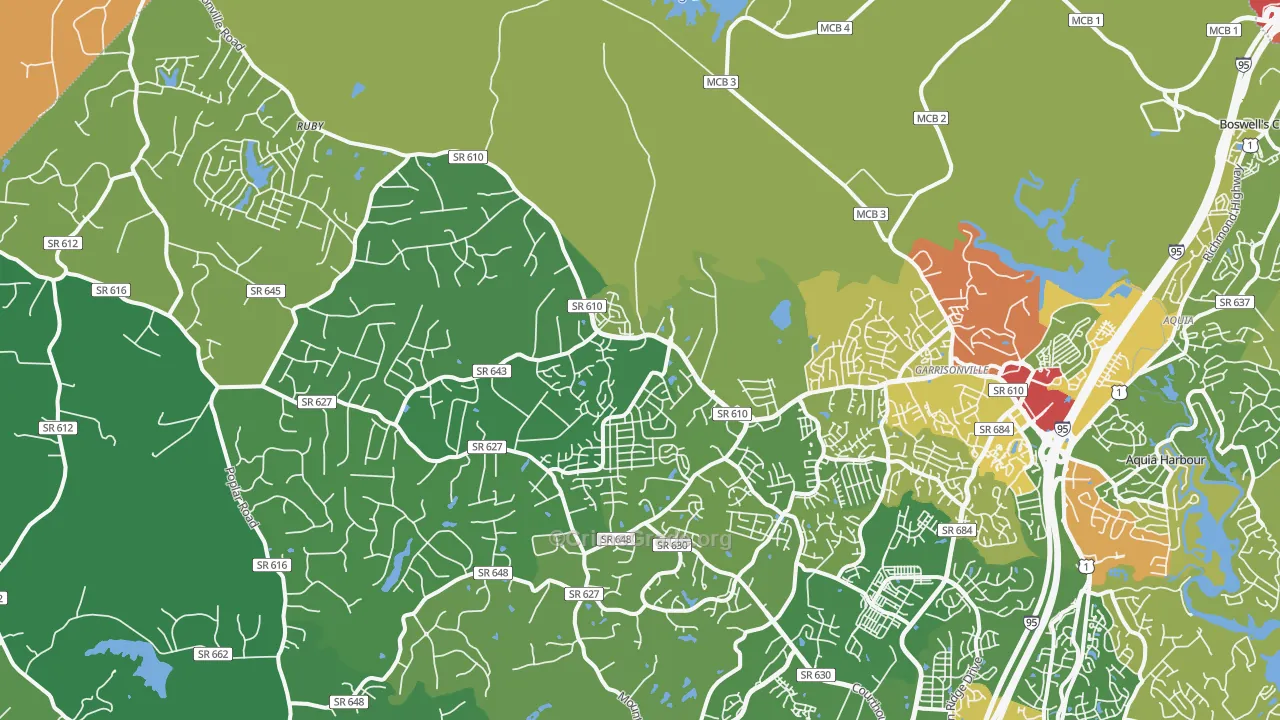 22556, VA Map of Theft Rates