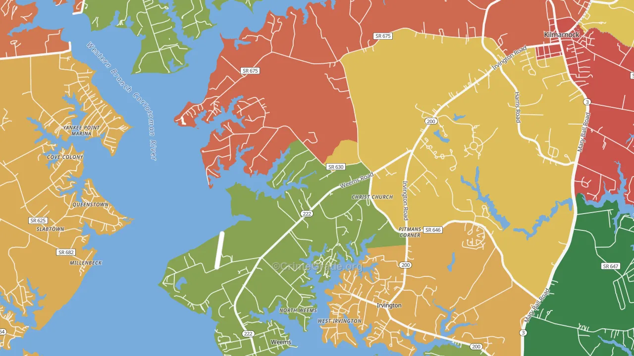 22576, VA Map of Theft Rates