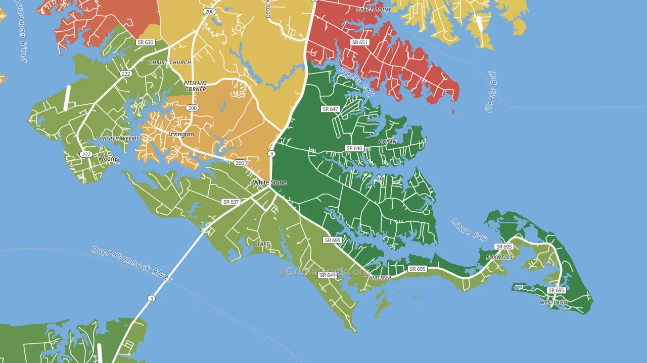 22578, VA Map of Theft Rates