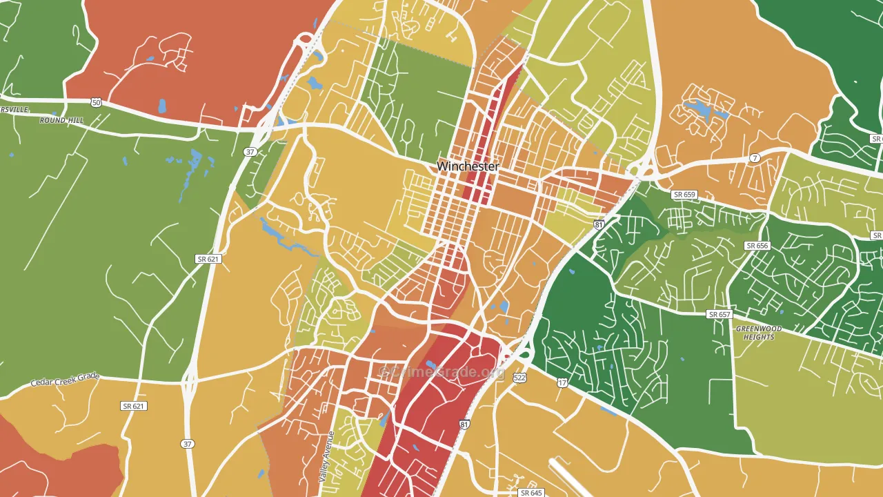22601, VA Map of Theft Rates