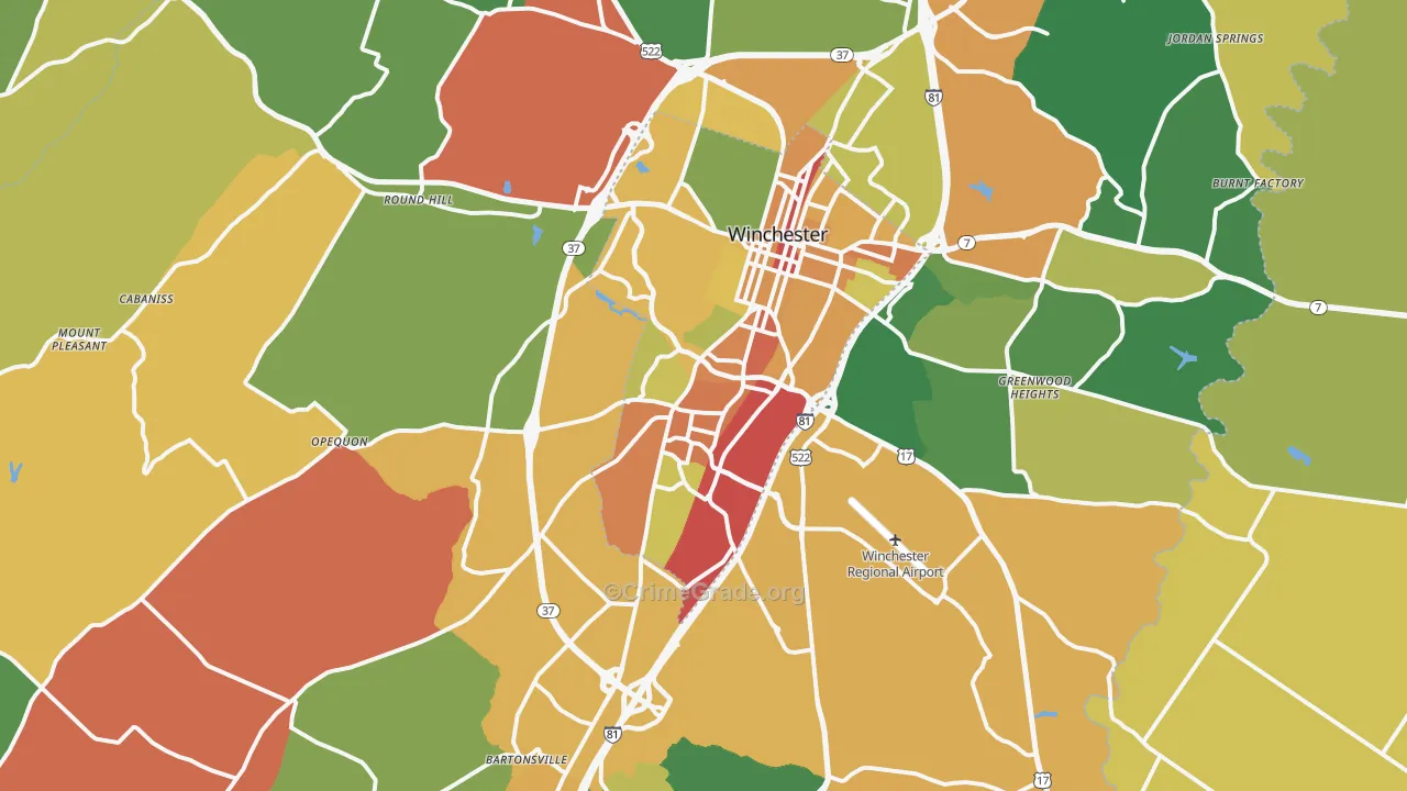 22602, VA Map of Theft Rates