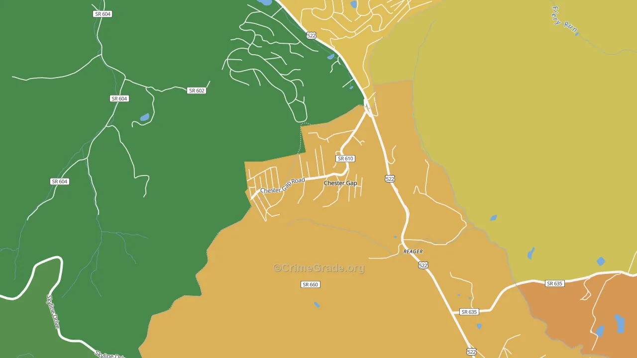 22623, VA Map of Theft Rates