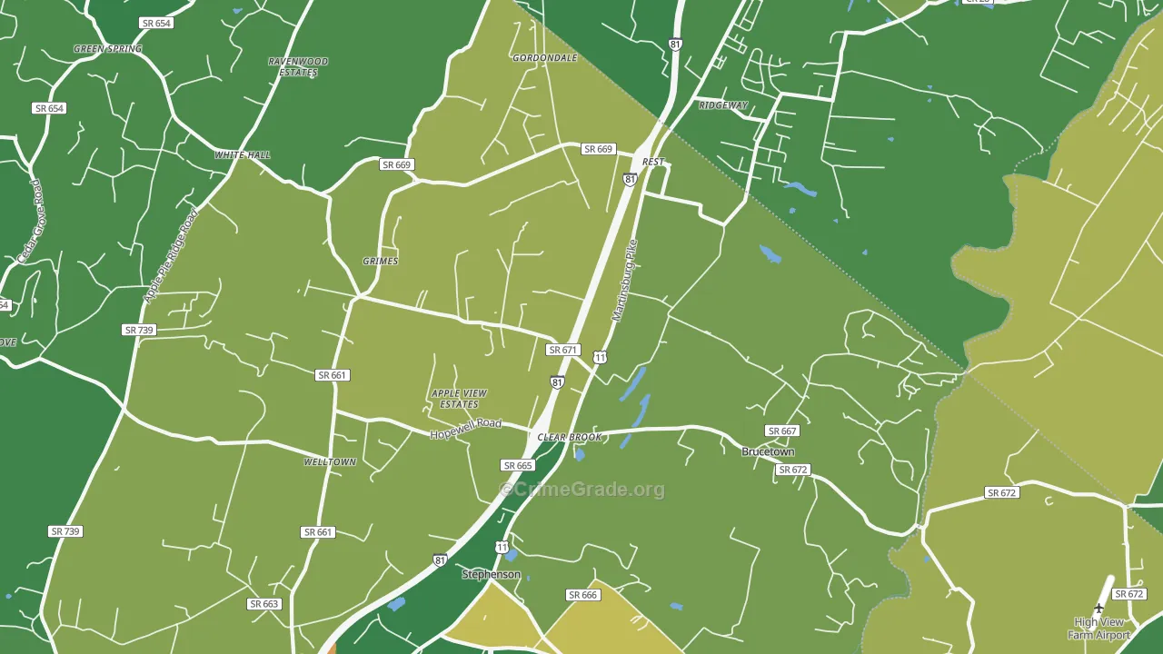 22624, VA Map of Theft Rates