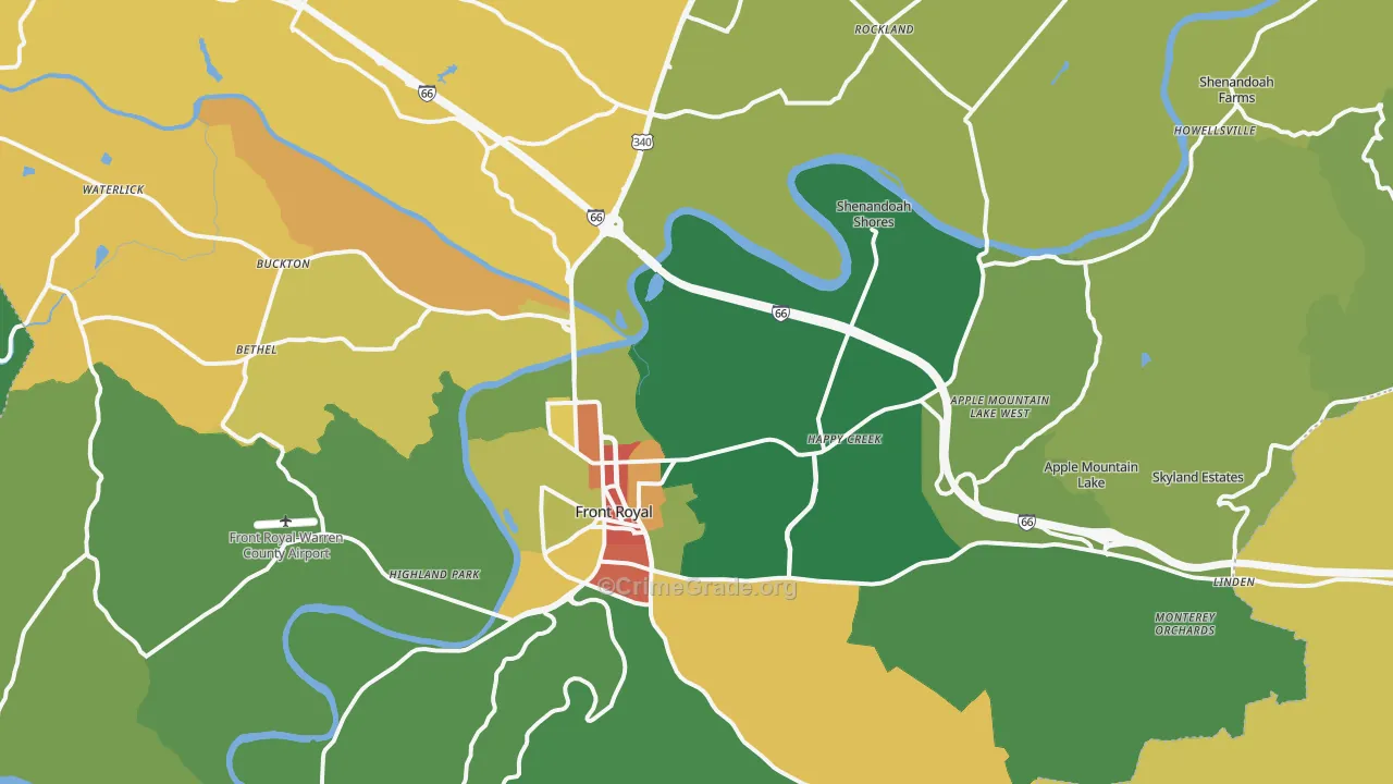 22630, VA Map of Theft Rates