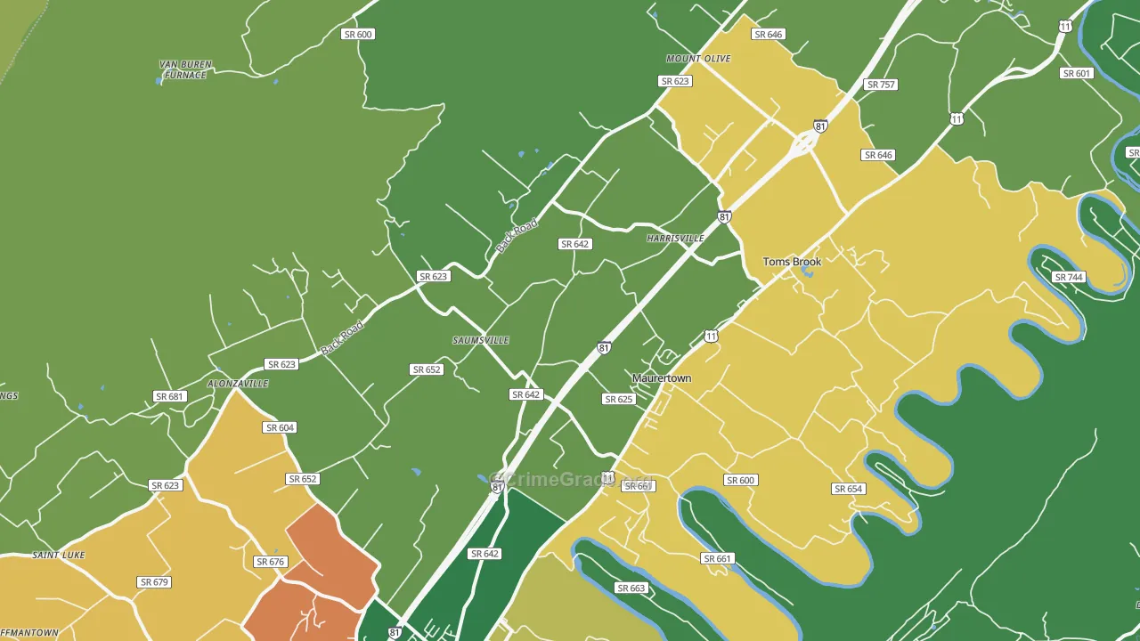 22644, VA Map of Theft Rates