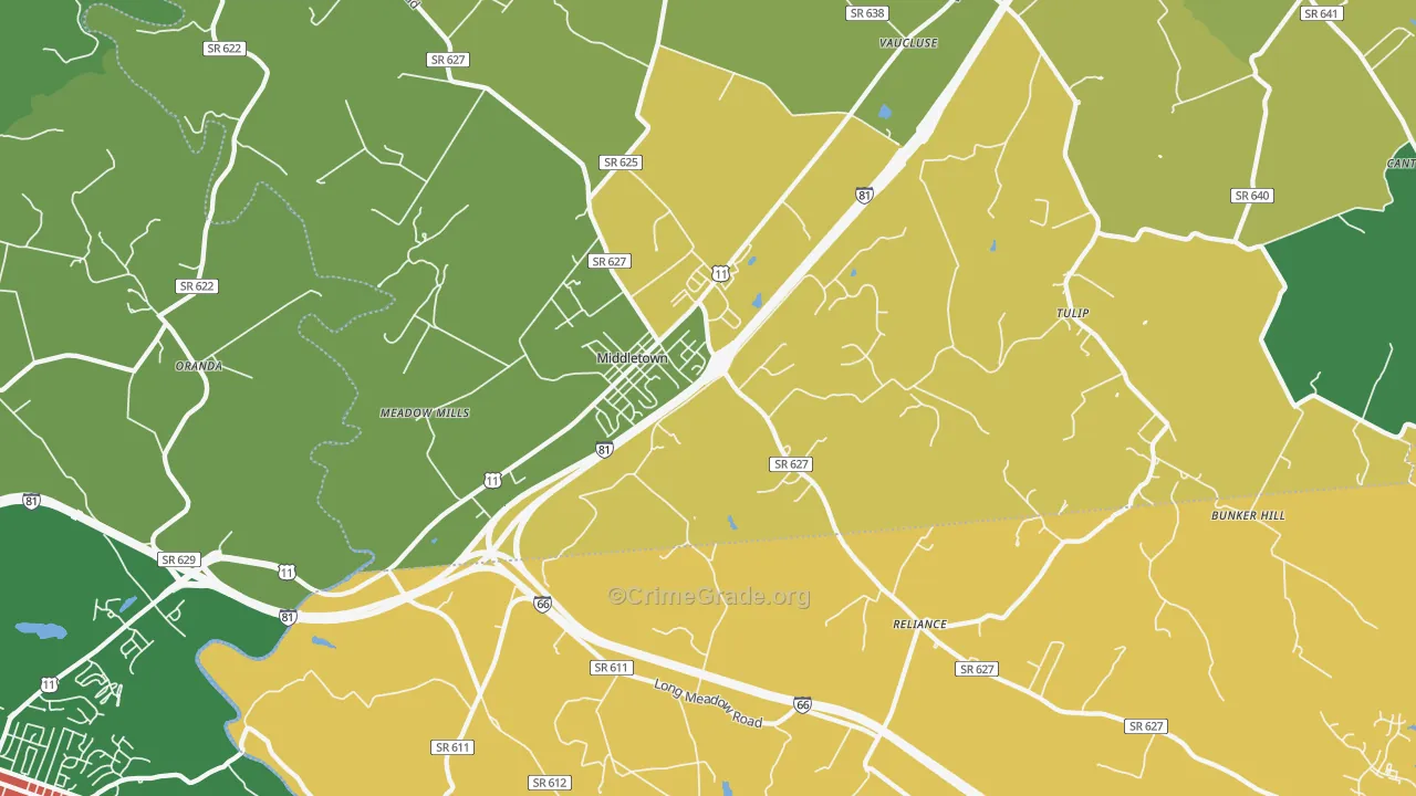 22645, VA Map of Theft Rates