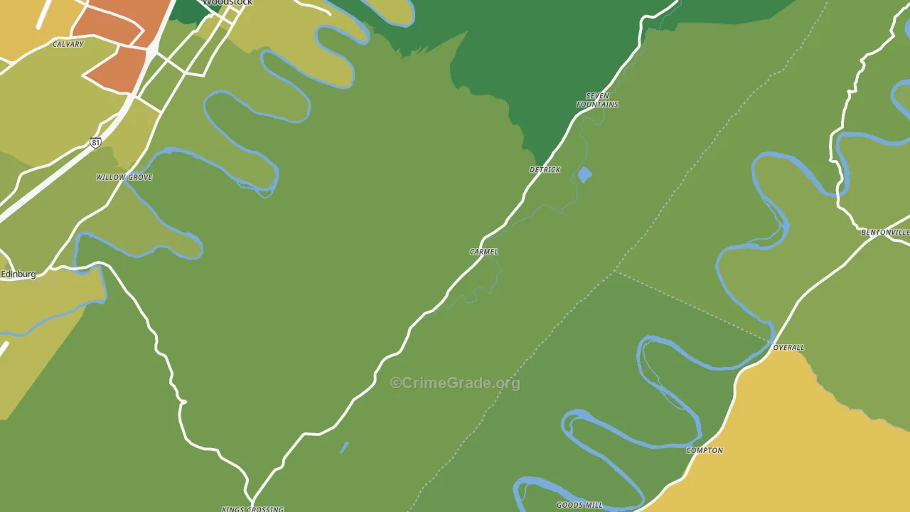 22652, VA Map of Theft Rates