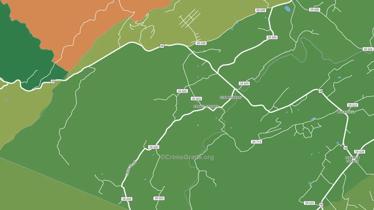 22654, VA Map of Theft Rates