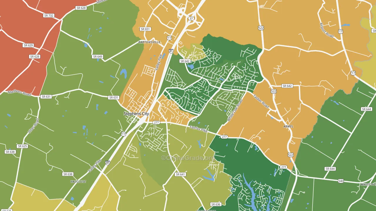 22655, VA Map of Theft Rates