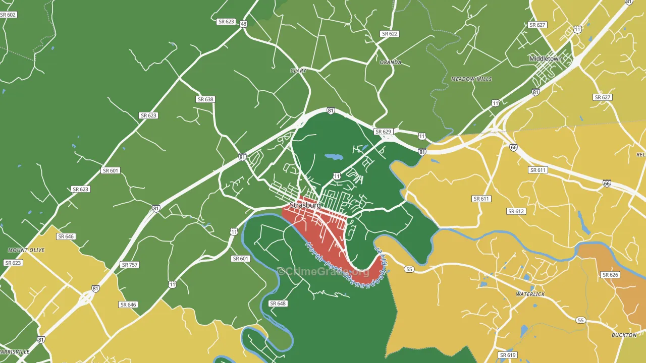 22657, VA Map of Theft Rates