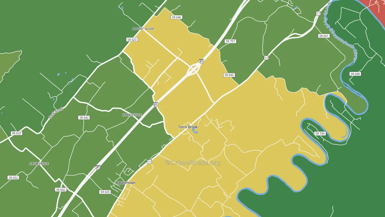 22660, VA Map of Theft Rates