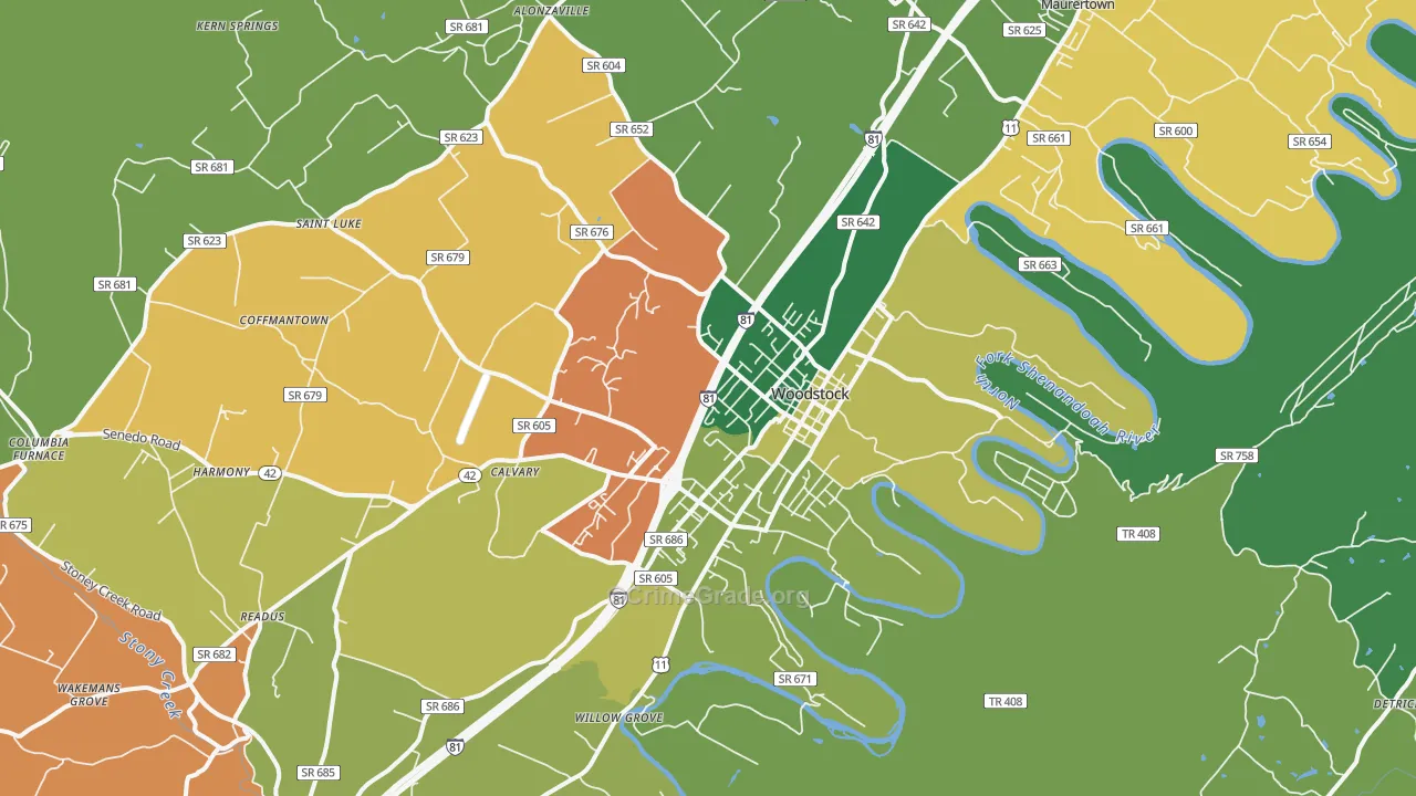 22664, VA Map of Theft Rates