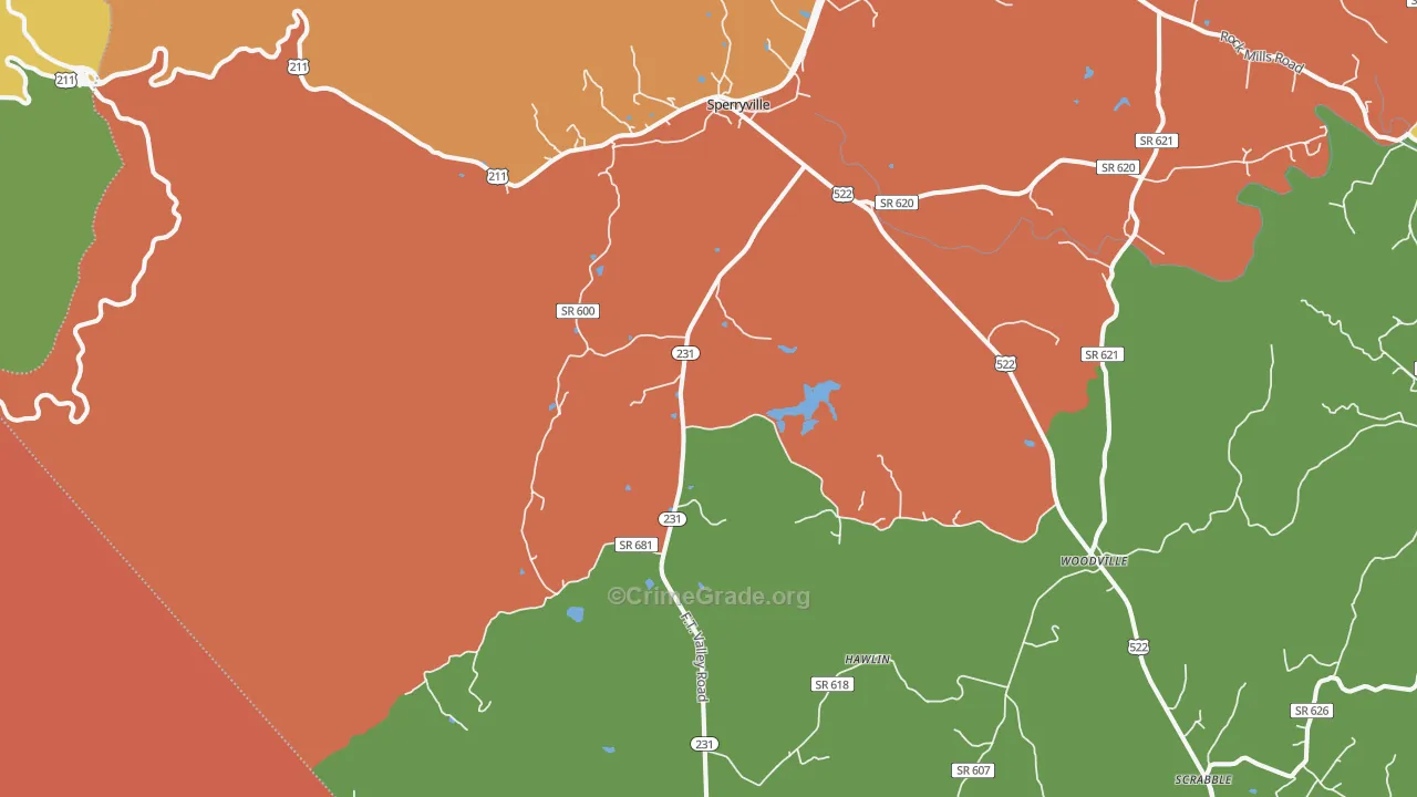 22740, VA Map of Theft Rates