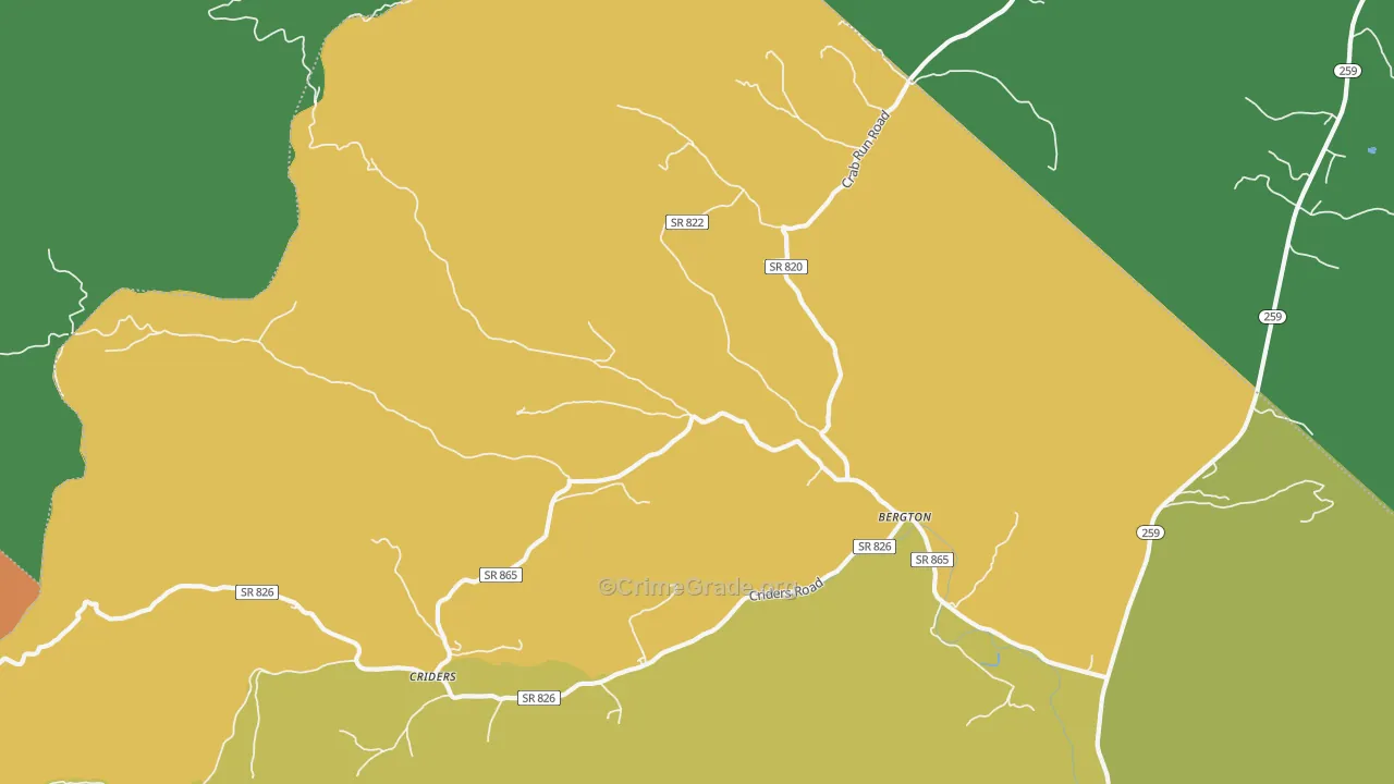 22811, VA Map of Theft Rates