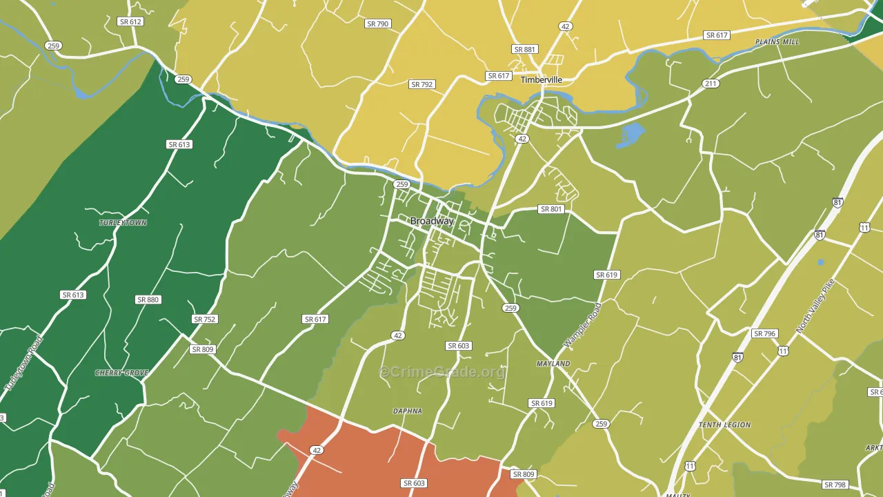 22815, VA Map of Theft Rates
