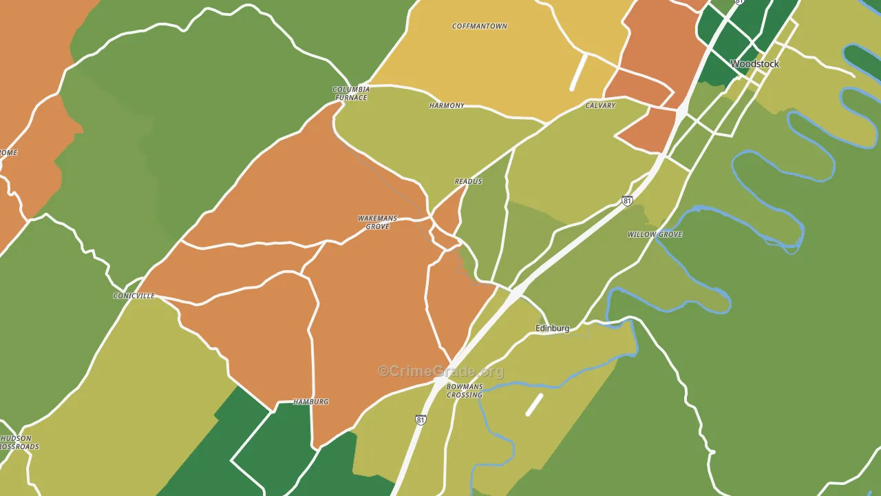 22824, VA Map of Theft Rates