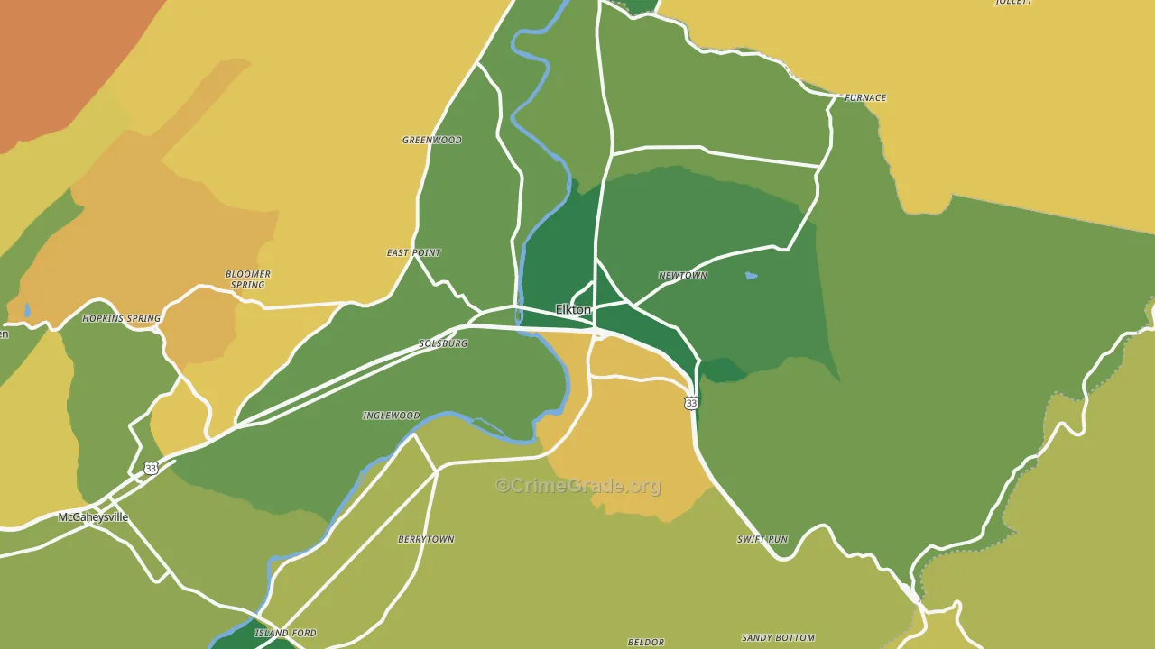 22827, VA Map of Theft Rates