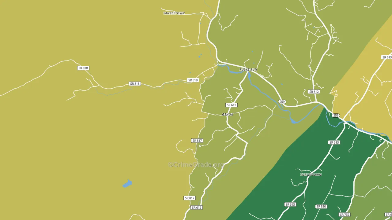 22830, VA Map of Theft Rates