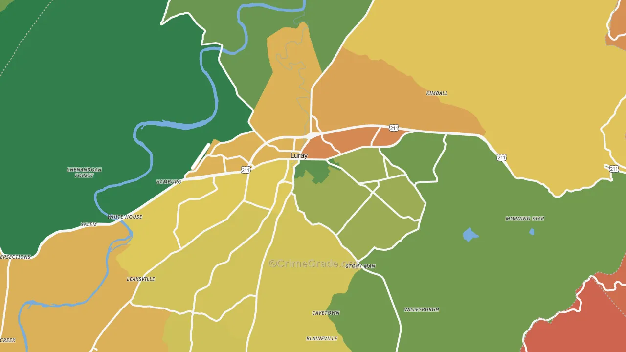 22835, VA Map of Theft Rates