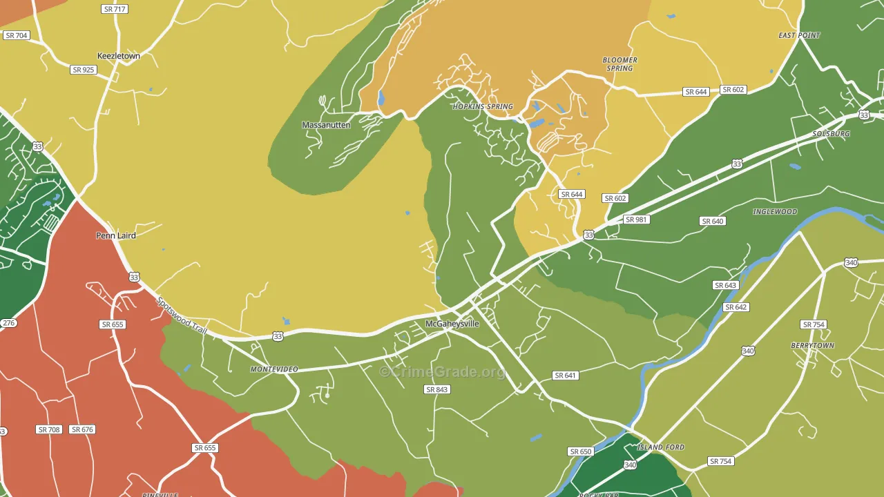 22840, VA Map of Theft Rates
