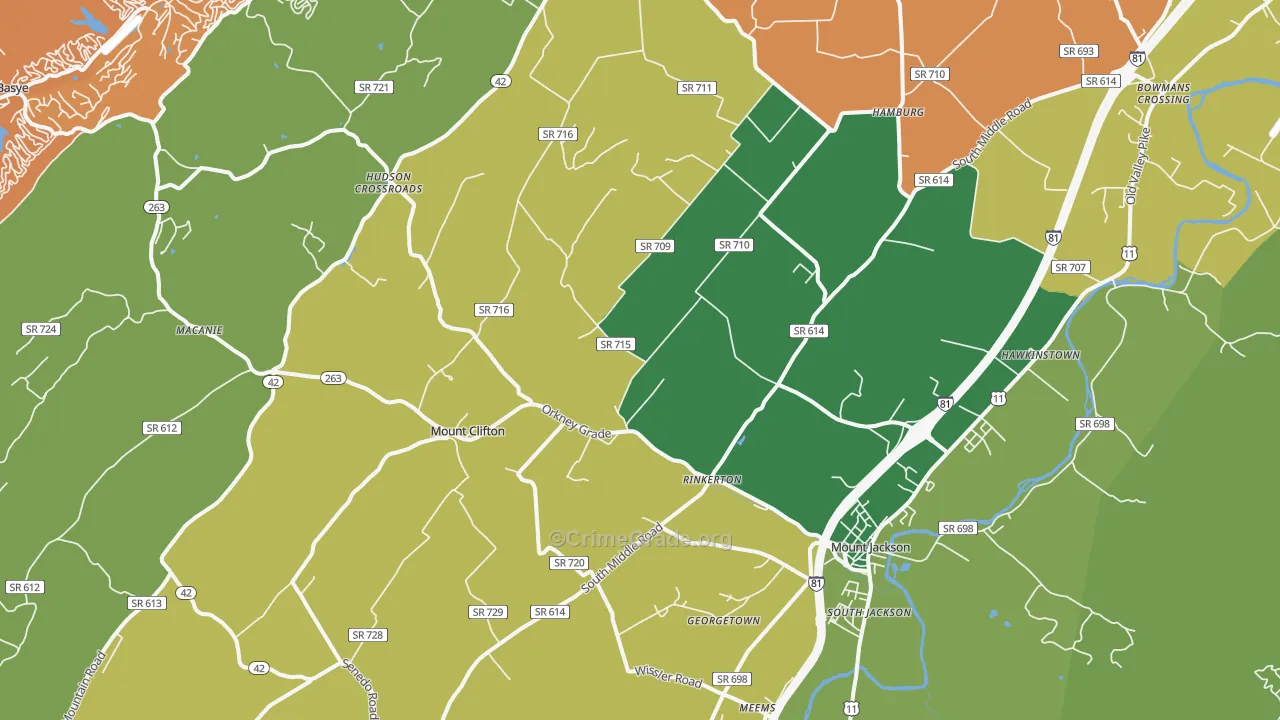 22842, VA Map of Theft Rates