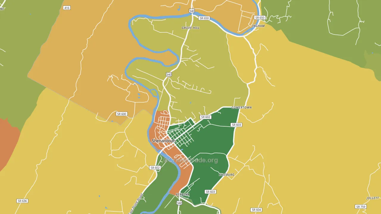22849, VA Map of Theft Rates
