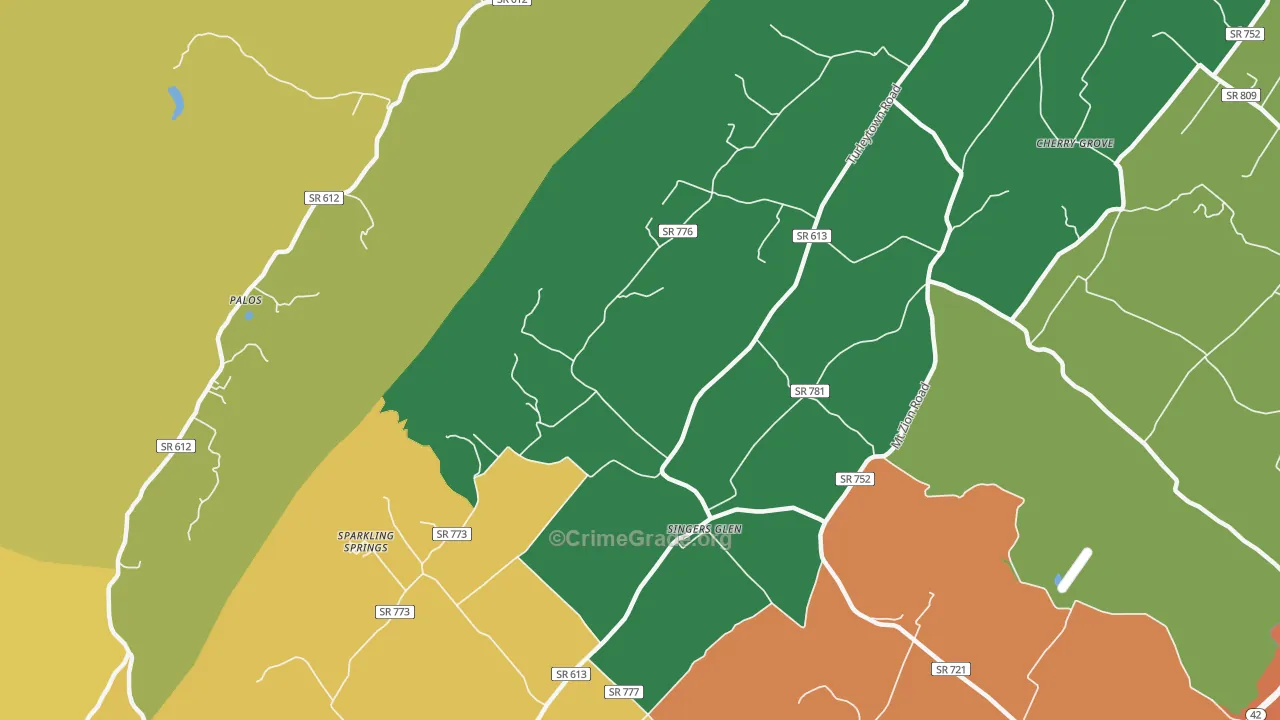 22850, VA Map of Theft Rates