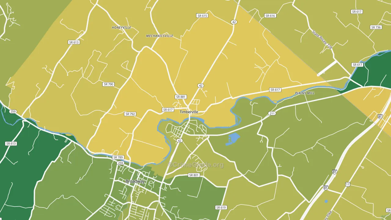 22853, VA Map of Theft Rates