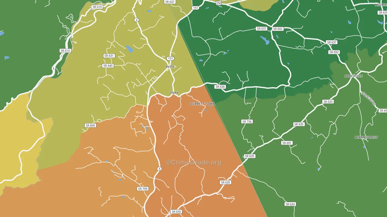 22920, VA Map of Theft Rates