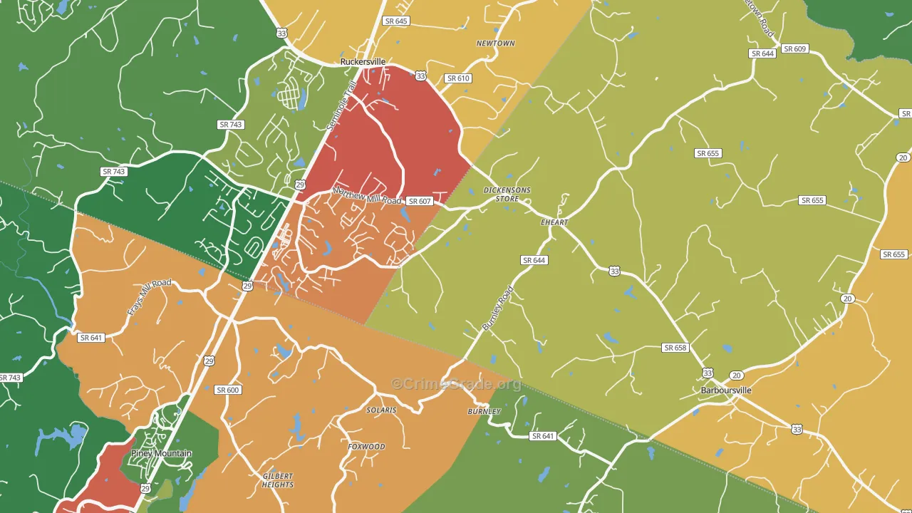 22923, VA Map of Theft Rates