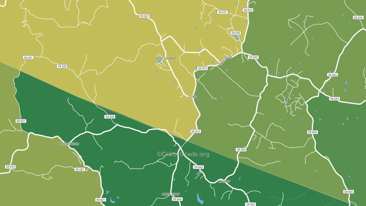 22935, VA Map of Theft Rates