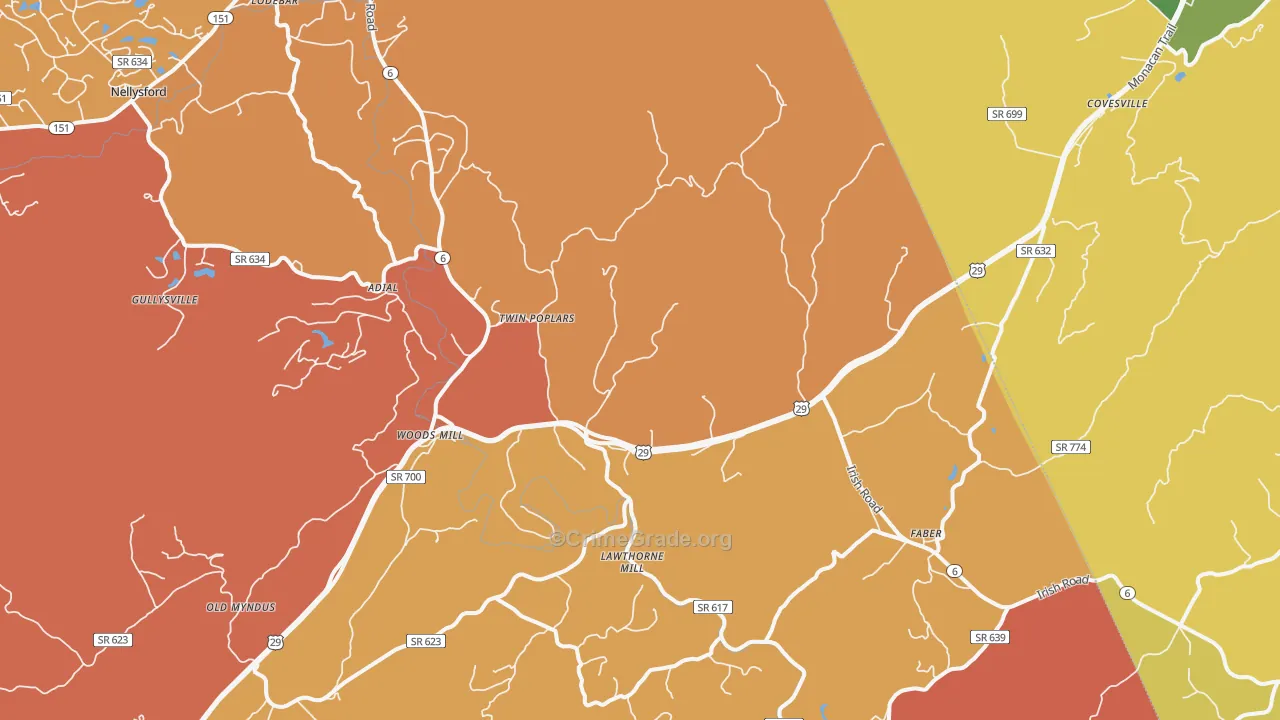 22938, VA Map of Theft Rates