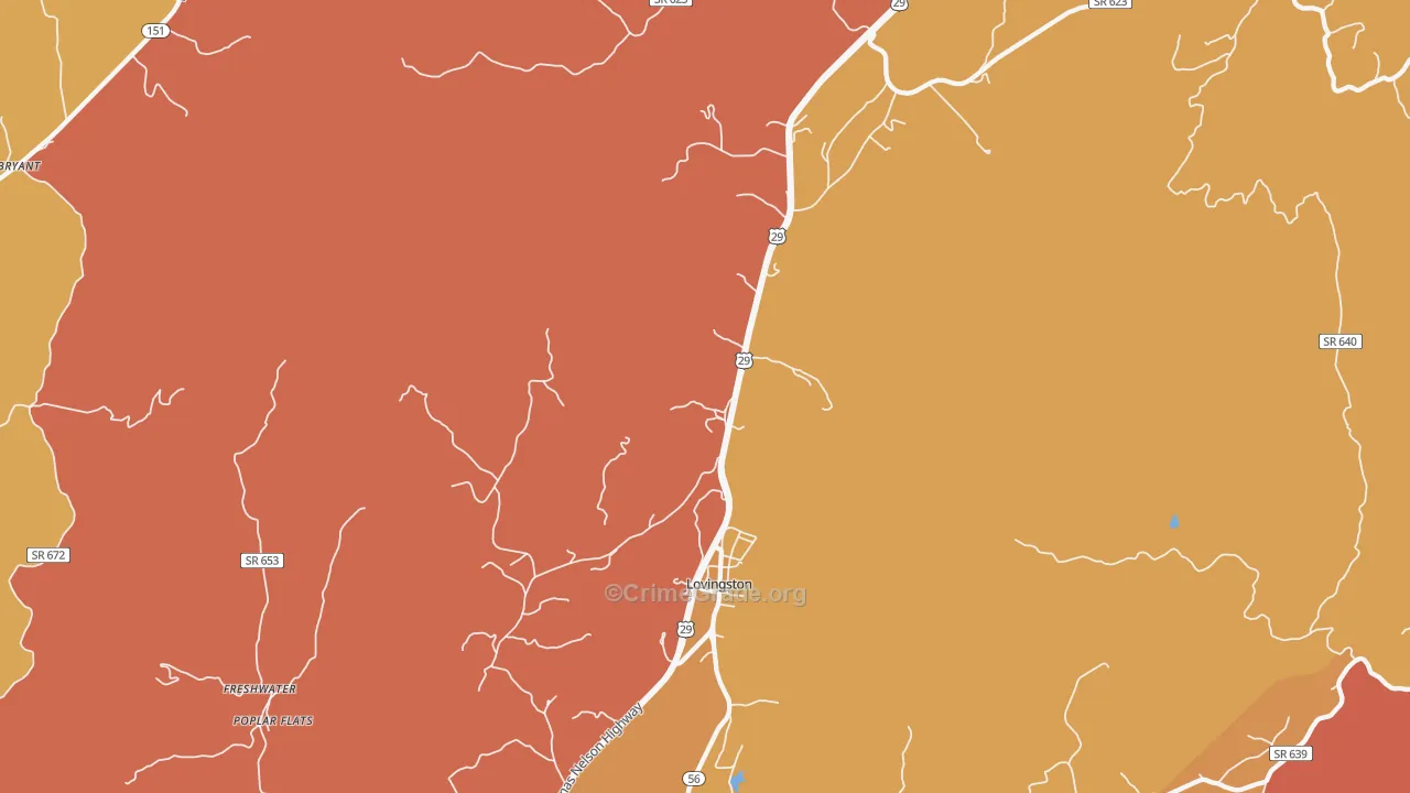 22949, VA Map of Theft Rates