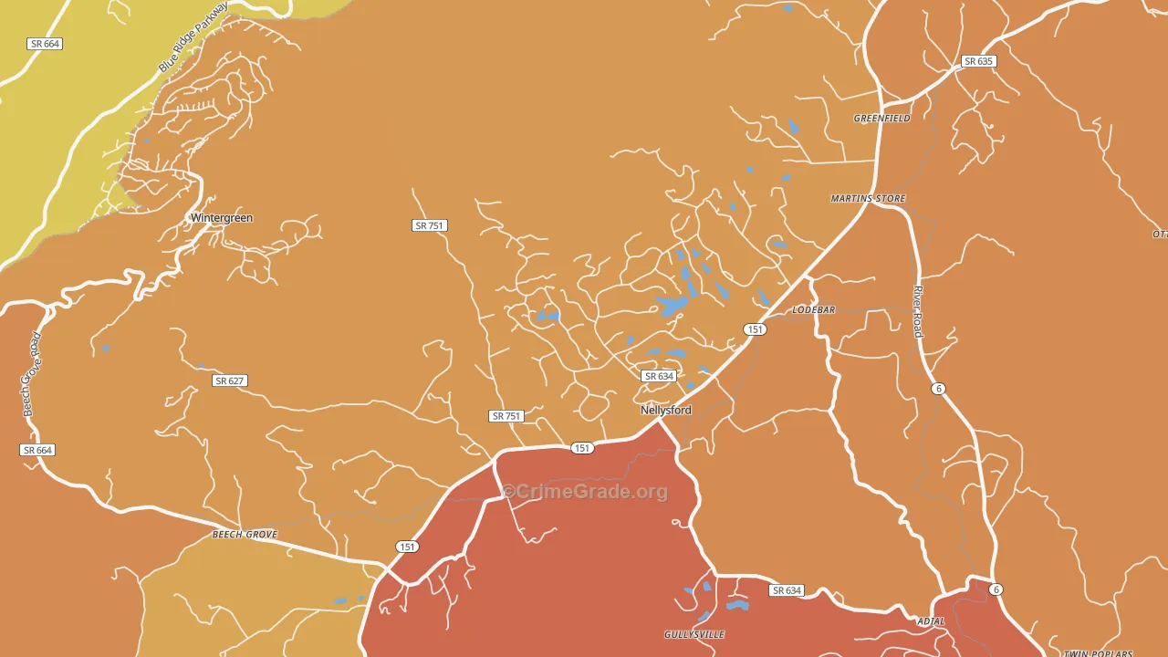 22958, VA Map of Theft Rates