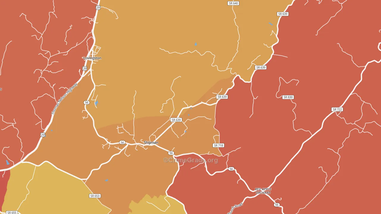 22971, VA Map of Theft Rates