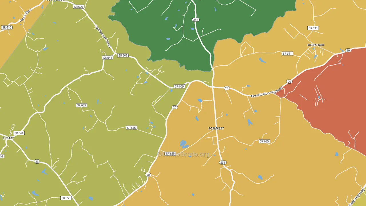 22972, VA Map of Theft Rates