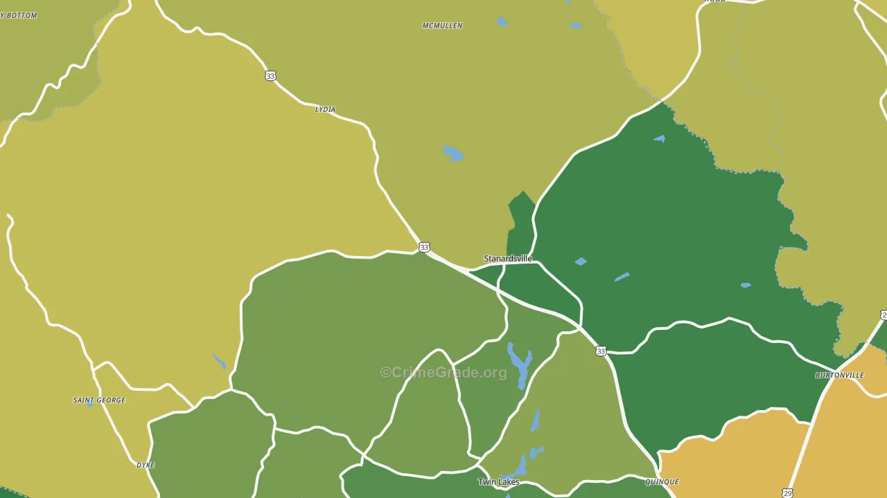 22973, VA Map of Theft Rates