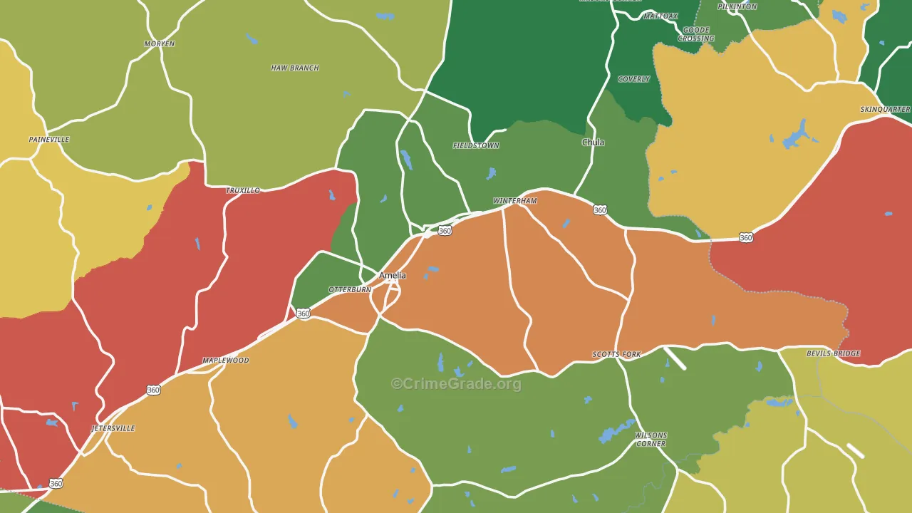 23002, VA Map of Theft Rates