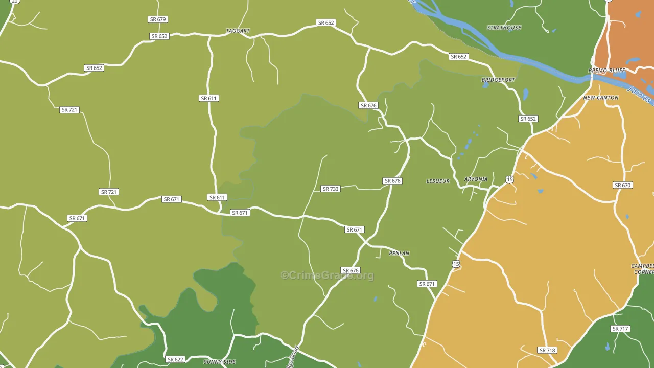 23004, VA Map of Theft Rates