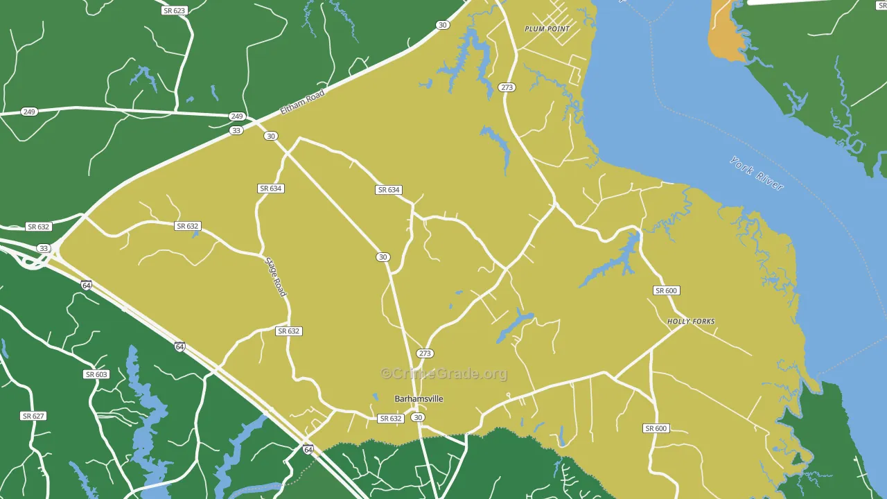23011, VA Map of Theft Rates