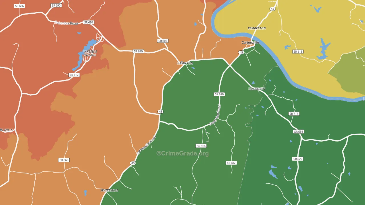 23027, VA Map of Theft Rates