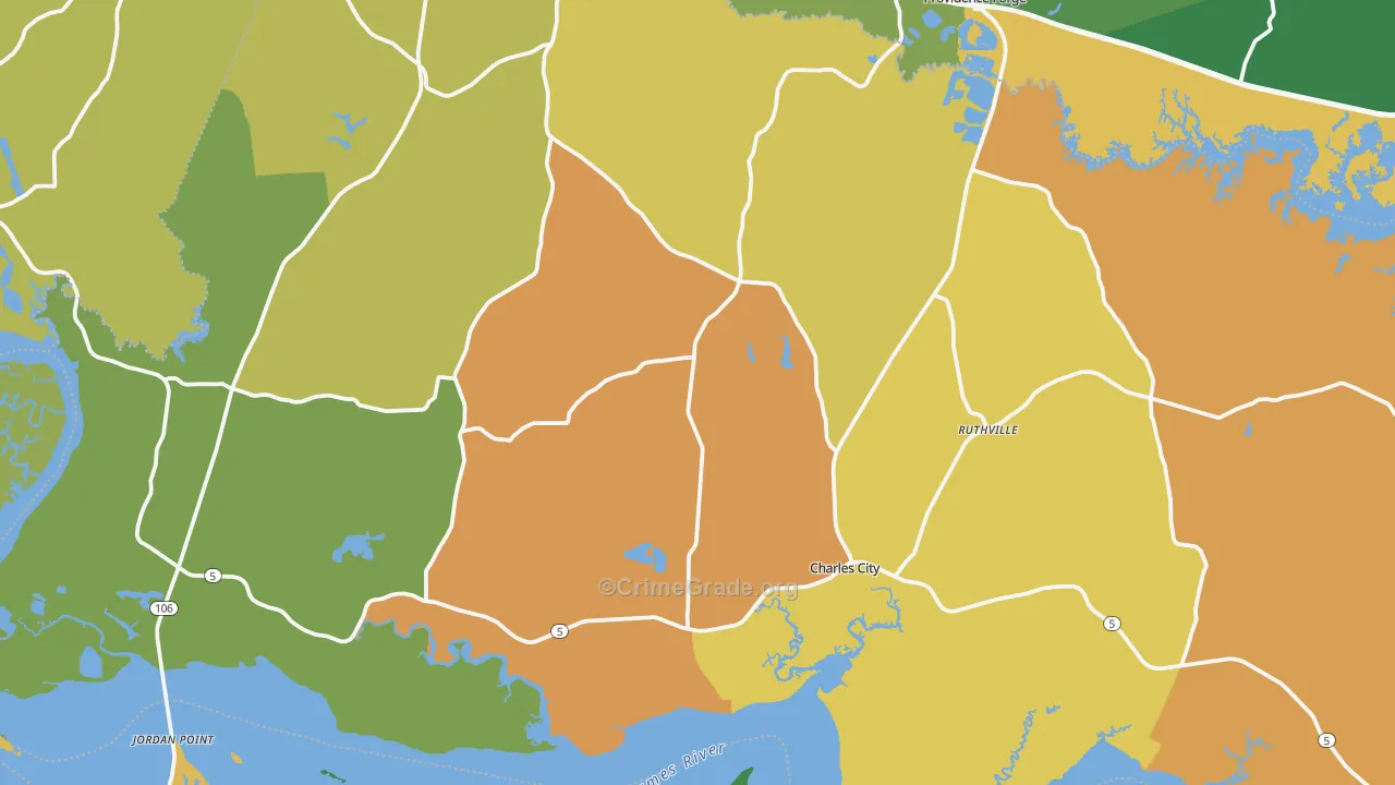 23030, VA Map of Theft Rates